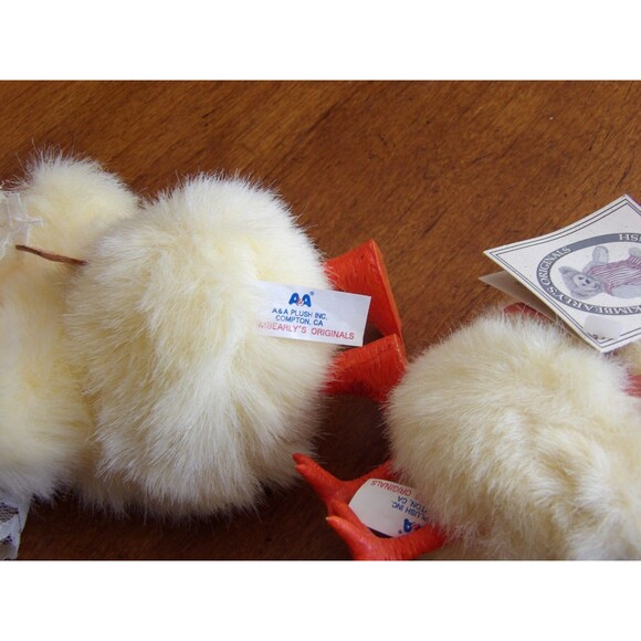 Vintage Lot of 2 A&A Plush Kimbearly's Originals Chick Peeps and De Dee Tongue - Picture 14 of 15